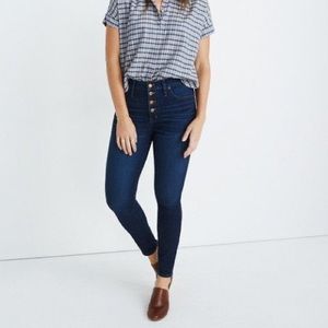 NEW Madewell 9” button skinny jeans - Hayes Wash
